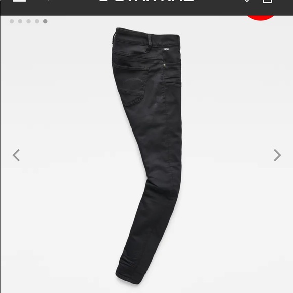 G-Star Raw D-STAQ Black Mid Rise Skinny Jeans NEw W24 L30 - Picture 6 of 14